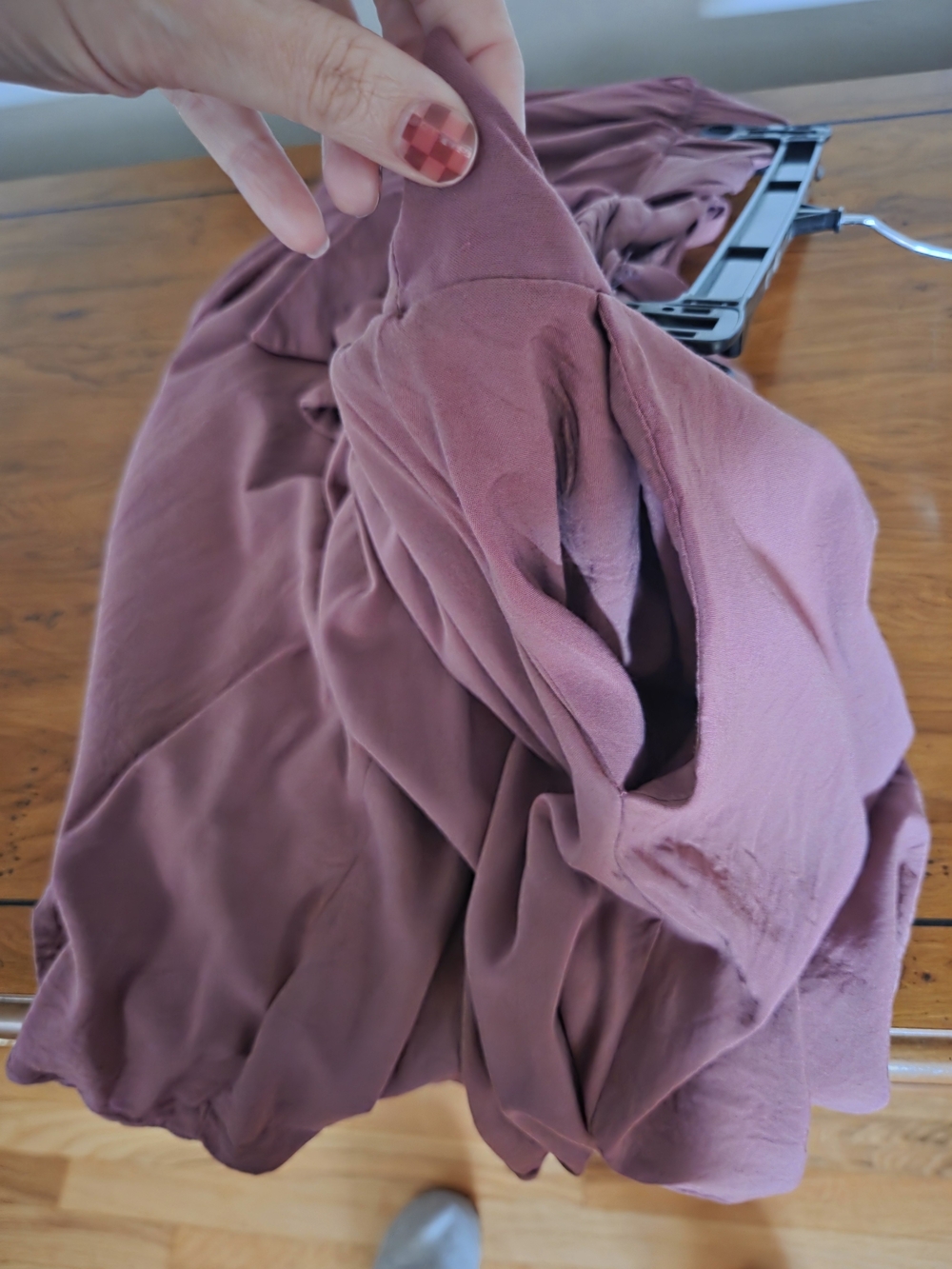 torrid Plum Button-Front Circle Skirt - Picture 6 of 6